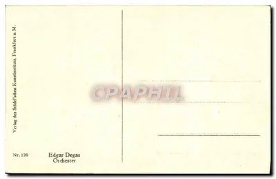 Tema: Orquesta — Edgar Degas — editor Verlag des Städel'schen Kunstinstituts, Fráncfort a.M., n° 120 — Reverso