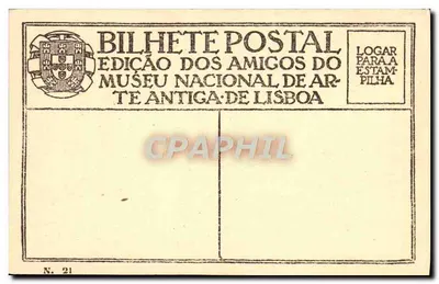 Adoração dos Reis Magos — Szkoła Portugalska (XVI wiek) — Mistrz S. Bento — Wydawnictwo Przyjaciół Narodowego Muzeum Sztuki Antycznej w Lizbonie, n° 21 — Rewers