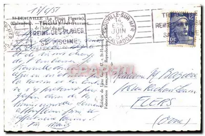 Deauville (Calvados) — Panorama tomado desde la terraza del hotel del golf — Edición de Luxe Galerie, París — Reverso