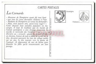 Les Cornards — Fiesta local en Sauvillanges — G. Delaunay, edit., Clermont-Ferrand — Reverso