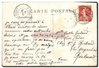 Nîmes — Wnętrze Areny w dzień egzekucji — 1959 — Rewers