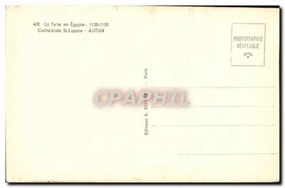 La Fuîte na Egito — Catedral de São Lazaro — Autun — Verso