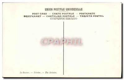 Stara pocztówka Ribera El Bebedor Muzeum Prado Madryt — Rewers