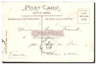 Bilhete postal antigo Winchester Close Gate — Verso