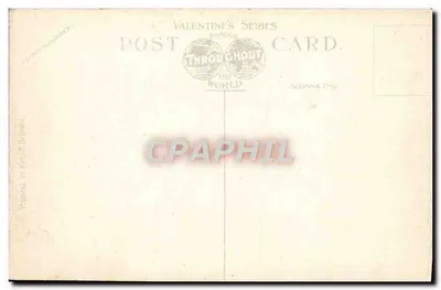 Cloisters, Zamek w Windsorze — seria Valentine's Famous Postcards Throughout the World — wydawca SPOZK — Rewers