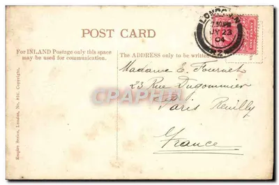 Horse Guards, Whitehall — Londres — Série Empire No. 816 — Verso