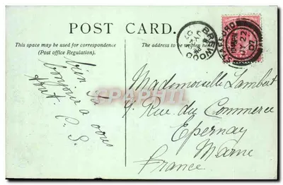 Piccadilly Circus — Londres W. — éditeur LL. n° 110 — Verso