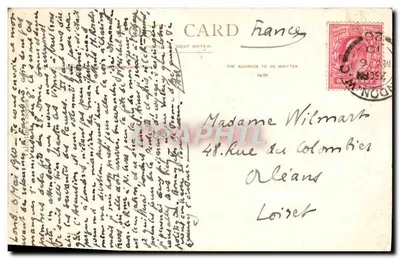 Widok Londynu z St. Dunstan's, Fleet Street — nieznany wydawca, n° 55106 — Rewers