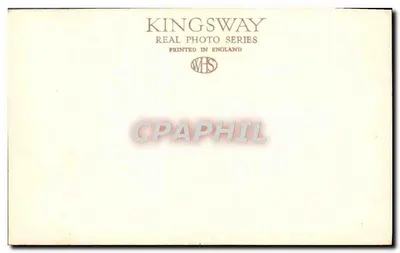 Royal Albert Hall, Entrada Sul — Londres, S.W.7 — Kingsway Real Photo Series, n° R 16571 — Verso
