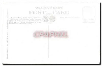 Rotten Row, Hyde Park, Londyn — Valentine's Photo Brown, n° R216751 — Rewers