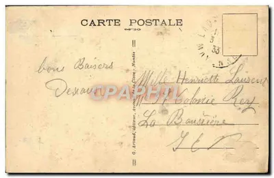 Brzegi rzeki Mayenne i Bazylika Avesnières — LAVAL — 27. — Wydawca G. Artaud, Nantes — Rewers