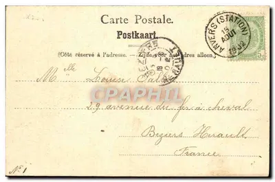 Anvers — Grand'Place z pomnikiem Brukseli — Neis, Bruksela, seria 25 nr 57 — Rewers