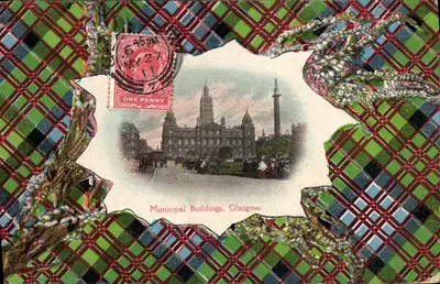 Edifícios Municipais, Glasgow — vista arquitetônica — The Art Publishing Company, Glasgow