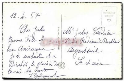 Bouquet de roses violette — éditeur RA NOYER n°2111 — Verso
