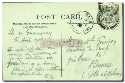 Guernesey — St Peter-Port a partir de Cotils — Vista geral — LL. — Verso