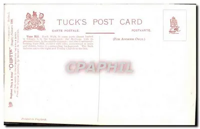 Torquay Rock Walk — obraz Henry'ego B. Wilbursh — wydawca Tuck & Sons, seria 1 — Rewers