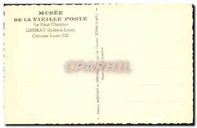 Carrosse Louis XIII — Muzeum Starej Poczty — Wydawnictwo AIGNAN — Rewers