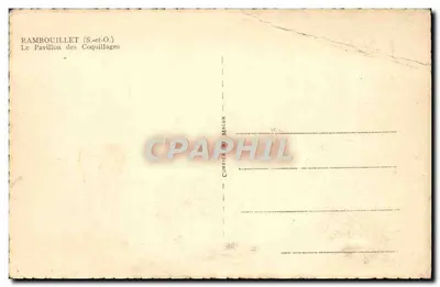 Rambouillet (S.-et-O.) — O Pavilhão das Conchas — Editor Combier & Macon — Verso