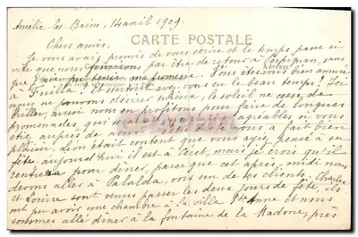 Amélie-les-Bains — Skoczek Mondoni — Wydawca: Les Bains (Prawa zastrzeżone) — Rewers
