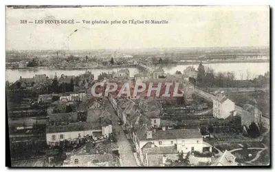Les Ponts-de-Cé — Vista geral tirada da Igreja de São Maurício — n° 318