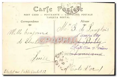 ÉTRETAT — Portal i Falaise d'Aval — wydawca nieznany, nr 72 — Rewers