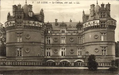 Le Lude — A Vista do Castelo, lado sul — LL. — Edição Goussain, Le Lude
