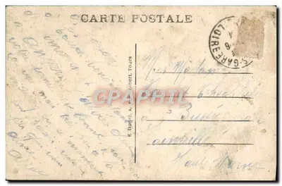 Stara pocztówka Luynes Zamek Front Front Południowy — Rewers