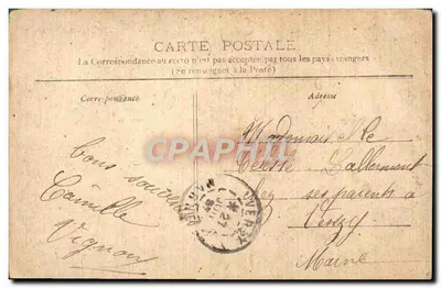 O Castelo de Querqueville — Environs de Cherbourg — Brevel L. D. F. Coleção P. B. Cherbourg — Verso