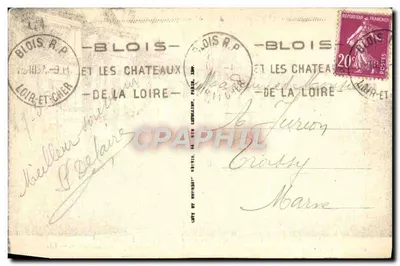 Blois — Zamek (Zabytek), fasada północna zwana Skrzydłem Franciszka I — LL. — Rewers