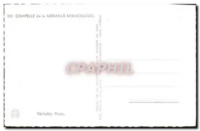 Capela da Medalha Milagrosa — Saint-Paul-de-Vence — Fils du Roi, Paris — Verso