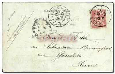 Zamek w Chantilly — widok parku i kaplicy — La Chatelleraie, wydawca nieznany — Rewers