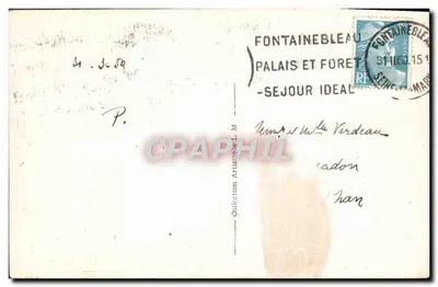 Palácio de Fontainebleau — O Canal do Parque — Comprimento 1.140 metros, largura 39 metros — Verso
