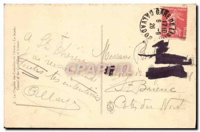 Cartolina d'epoca Lisieux La Chapelle des Carmelites La facciata — Verso