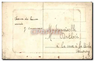 Casal em traje tradicional — Alpes — editor Propst-Meyn — Verso