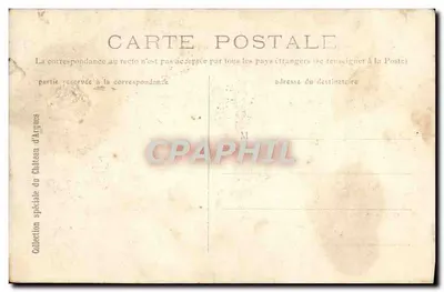 Bilhete postal antigo Castelo de Arques La Batalha Torre de Defesa — Verso