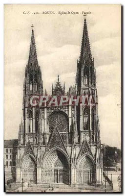 Rouen - Igreja São Ouen - Fachada — C.V. 410 — editor C.V.