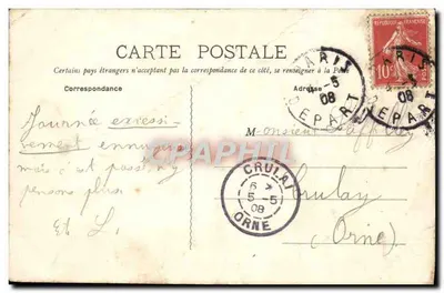 Bilhete postal antigo Villa Draveil — Verso