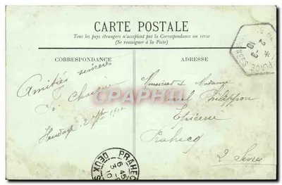 HENDAYE — Efeito de Ondas — Coleção Gorce édit. Paris — Verso