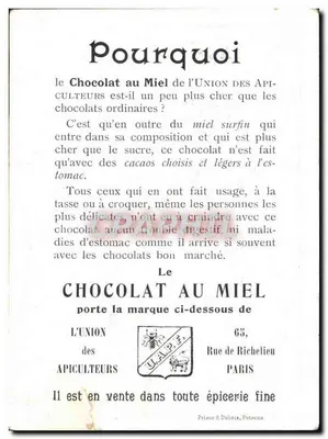 Imagem Chocolate com Mel — Verso