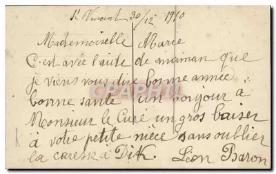 Criança com buquê — Boa Ano — REX n°359 — Verso