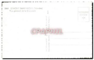 O Monte Santo Michel — Vista geral e o Coursnon — Les Éditions d'Art, n° 2643 — Verso
