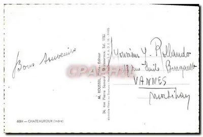 Châteauroux — Widok panoramiczny — M. Roussel, Wydawca — Rewers