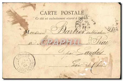 アンティーク絵葉書 カーセル・ダルティエリー・ド・フォートレゼ・ア・ルイール・ミリタリア — 裏面