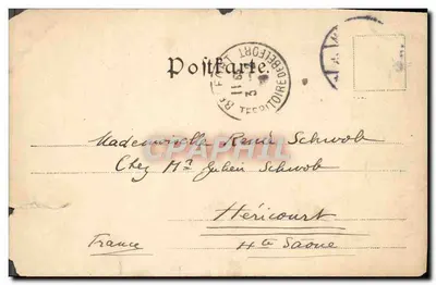 Antieke ansichtkaart Karlsbad — Achterkant