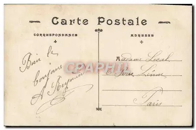 Vrouw met bloemenvoorwerp — Valenciennes — uitgever onbekend, n° 2072 — Achterkant