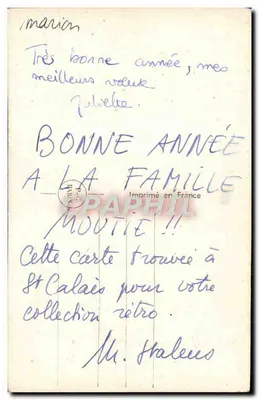 Mulher com casaco de pele — Boa Ano — PC Paris n°5971 — Verso