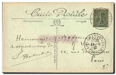 Saint-Amand-les-Eaux — O Hotel de Ville, Antigo Priorado dos Padres Beneditinos — LL — Verso