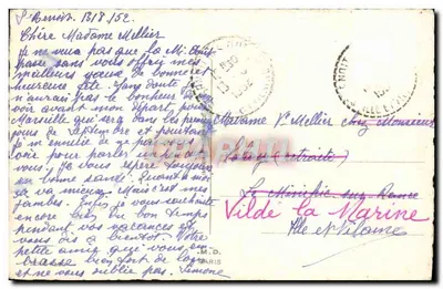 Arranjo de tulipas — Boa Festa — carta postal — Verso
