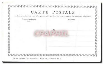 O Jogo de Esconde-Esconde — D'après Lavoine — Chocolat-Vinay, Série VII, N° 3 — Verso