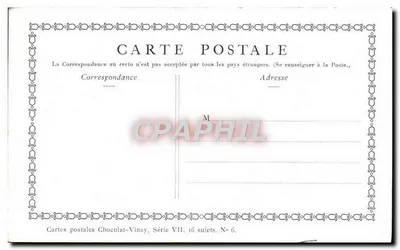A Primavera — D'après Lunorel — Chocolat-Vinay, Série VII, N° 6 — Verso
